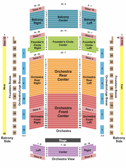 Schermerhorn Symphony Center Wicked Seating Chart